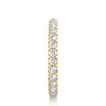 Load image into Gallery viewer, 1 Ct V-Prong Moissanite Wedding Band in Yellow Gold