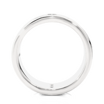 Load image into Gallery viewer, Vertical Round Stone Moissanite Ring silver