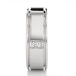 Load image into Gallery viewer, Vertical Round Stone Moissanite Ring white gold