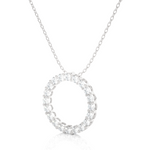Load image into Gallery viewer, 2 Carat Round Moissanite Eternity Pendant In White Gold