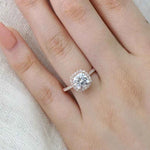 Load image into Gallery viewer, 2.80 Carat Cushion Cut Moissanite Halo Engagement Ring In White Gold