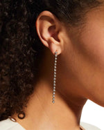 Load image into Gallery viewer, 1.50 Carat Round Drop & Linear Moissanite Earrings For Women