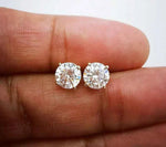Load image into Gallery viewer, 2 Carat Round Shape Moissanite Stud Earrings For Mens