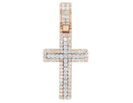 Load image into Gallery viewer, 2.80 Ct Round Shape Moissanite Cross Pendant in Rose Gold For Women