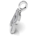 Load image into Gallery viewer, 3 Ct Round Cut Moissanite Initial "R" Pendant in White Gold