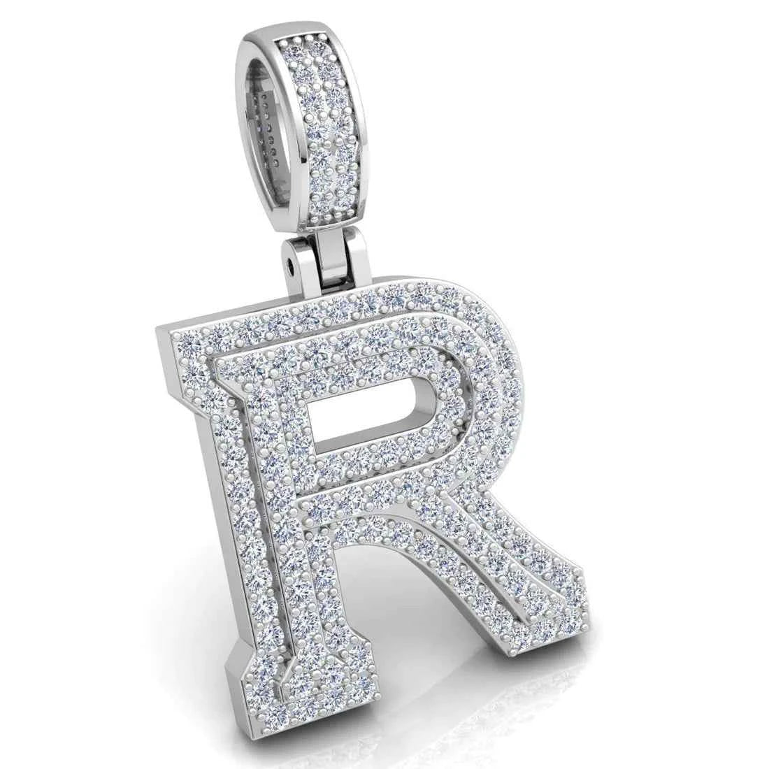 3 ct round cut moissanite initial