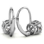 Load image into Gallery viewer, 2 Ct Round Cut Solitaire Moissanite Drop Earrings in White Gold