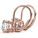 Load image into Gallery viewer, 2 Ct Round Cut Solitaire Moissanite Drop Earrings in White Gold