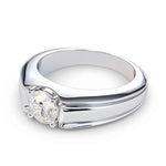 Load image into Gallery viewer, 2 Carat Round Cut Moissanite Solitaire Ring in Rose Gold For Men's