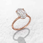 Load image into Gallery viewer, 2 Ct Oval Cut Moissanite Solitaire Engagement Ring In Rose Gold