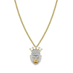 Load image into Gallery viewer, 2 Carat Lion King Round Moissanite Pendant In White Gold