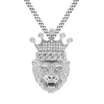 Load image into Gallery viewer, 2 Carat Lion King Round Moissanite Pendant In White Gold