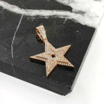 Load image into Gallery viewer, 0.5 Ct Moissanite Star Shape Pendant in Rose Gold