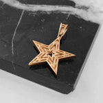 Load image into Gallery viewer, 0.5 Ct Moissanite Star Shape Pendant in Rose Gold