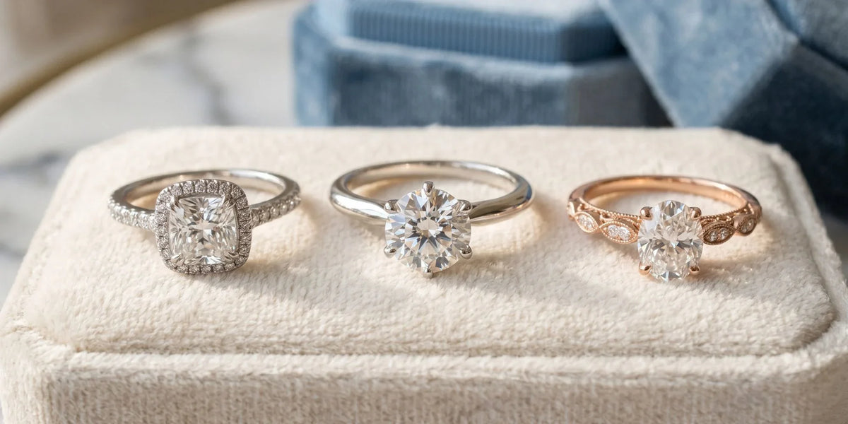 Affordable moissanite engagement rings