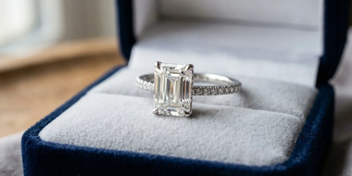 Choosing the perfect moissanite emerald cut ring