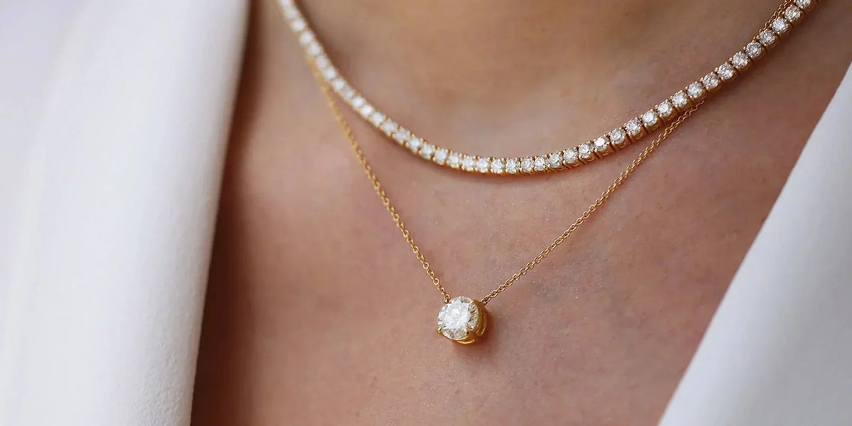 Moissanite pendant necklace