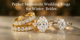 Perfect Moissanite Wedding Rings For Winter Brides