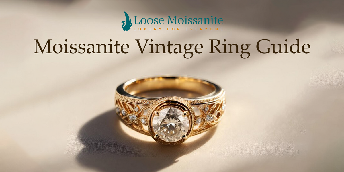Moissanite vintage ring guide
