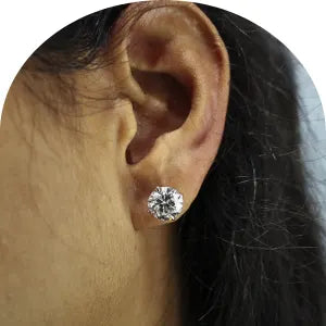 1 ct moissanite earrings
