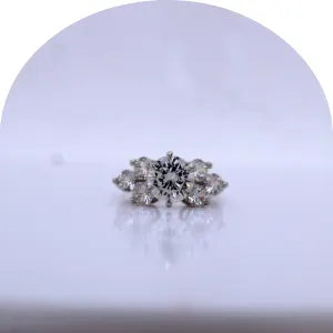3 stone moissanite rings sterling silver