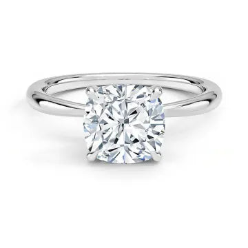 Cushion cut moissanite rings