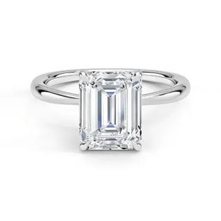 Emerald Cut Moissanite Rings