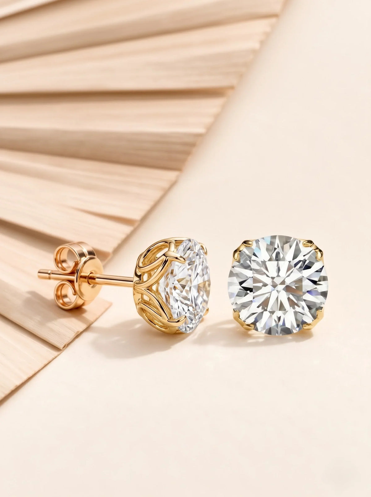 Gold earrings