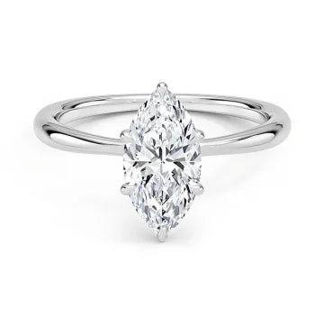 Marquise cut moissanite rings