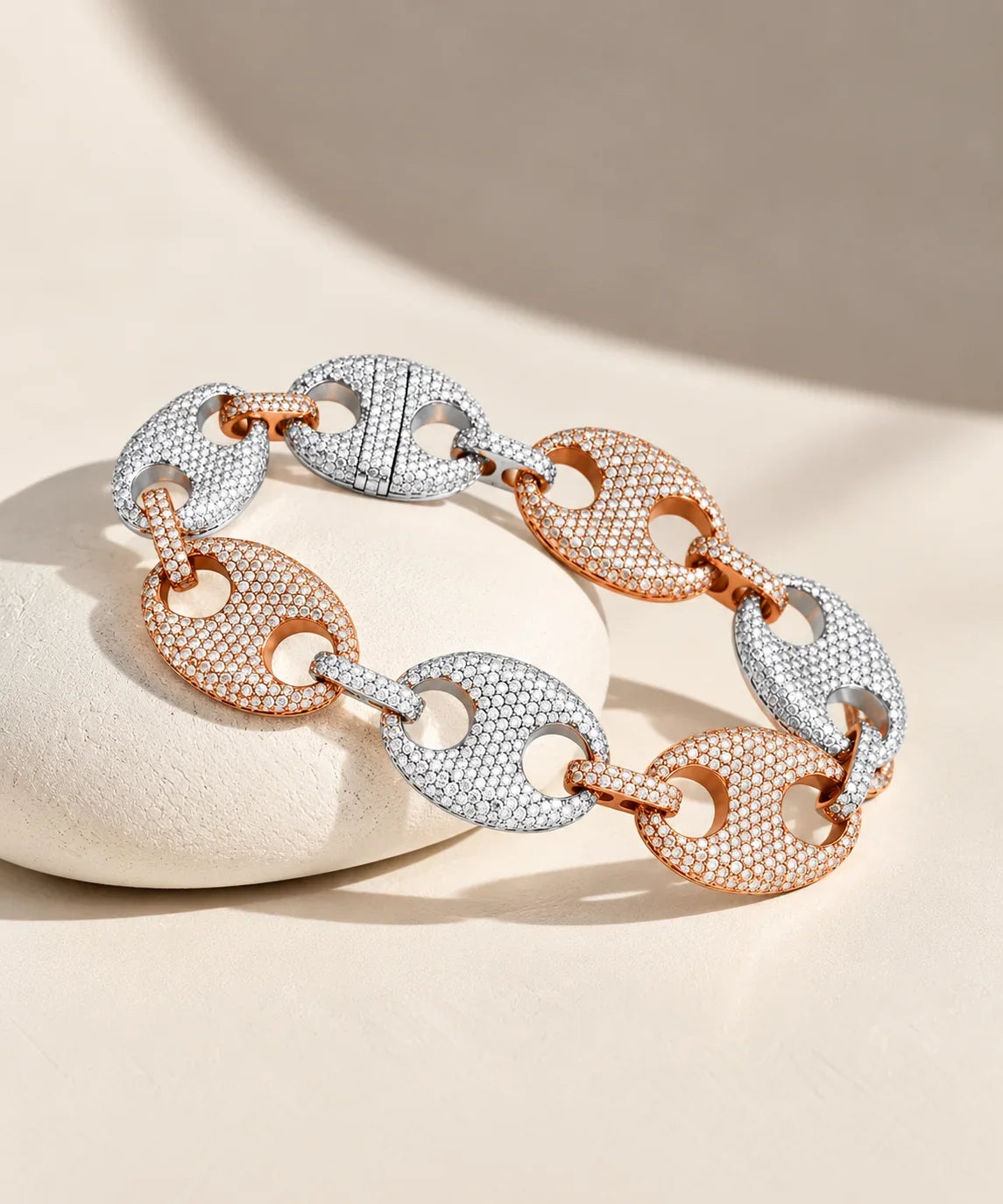 Mens moissanite bracelet