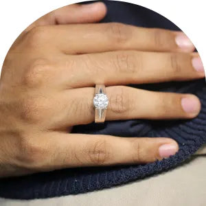Mens Moissanite Wedding Rings