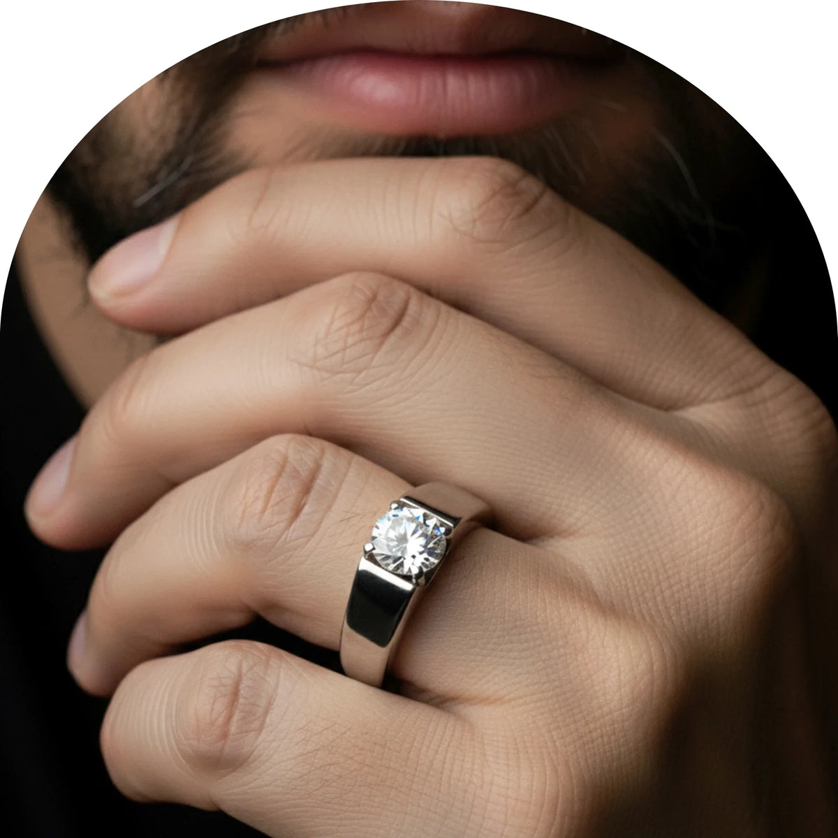 Moissanite rings for men 