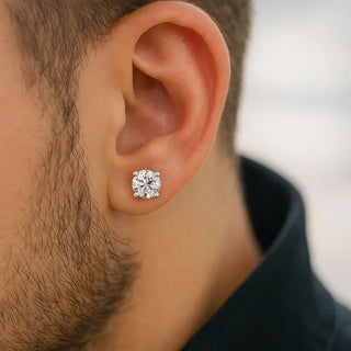 Moissanite Earrings Mens