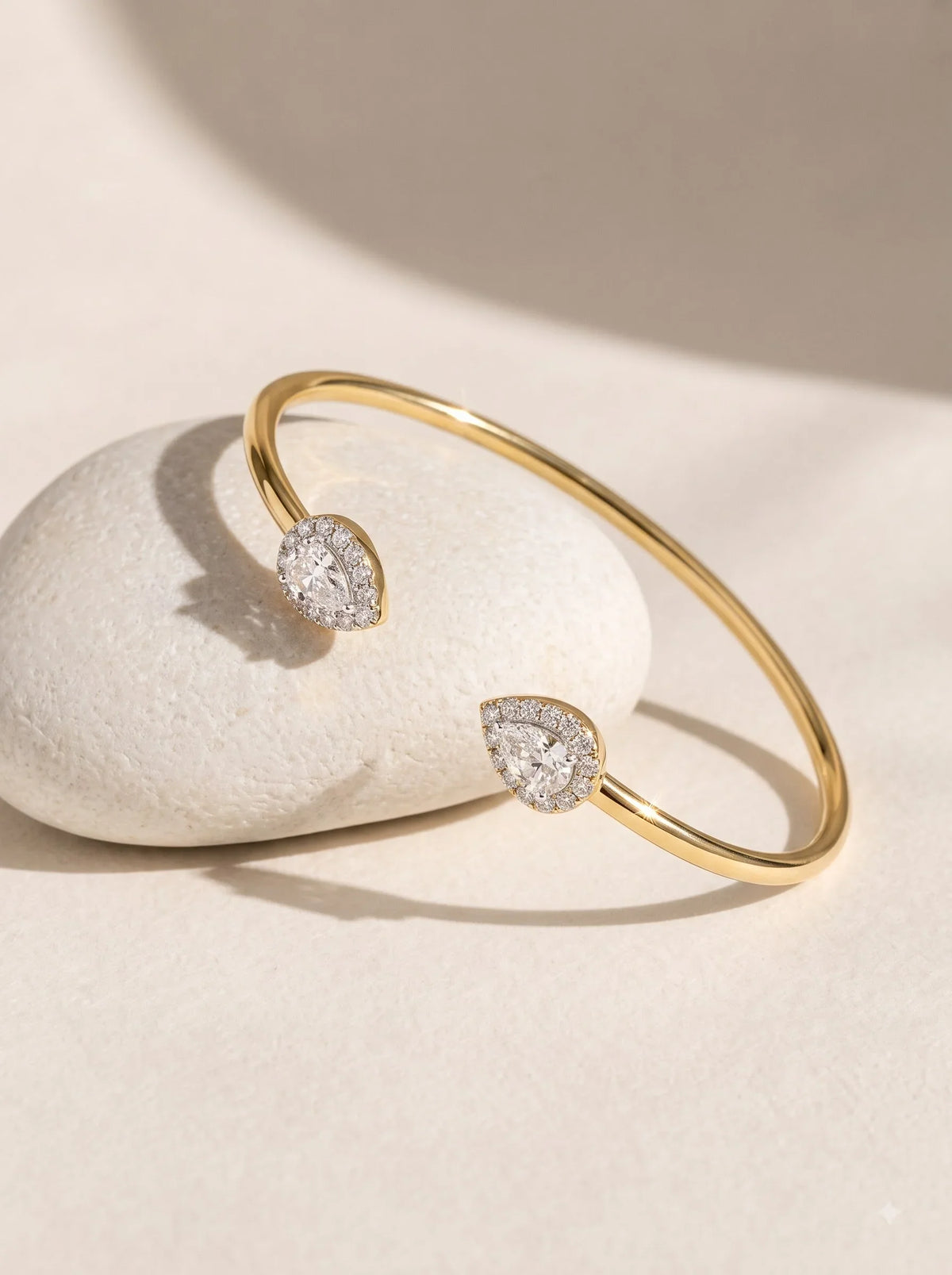 Moissanite bangle bracelet