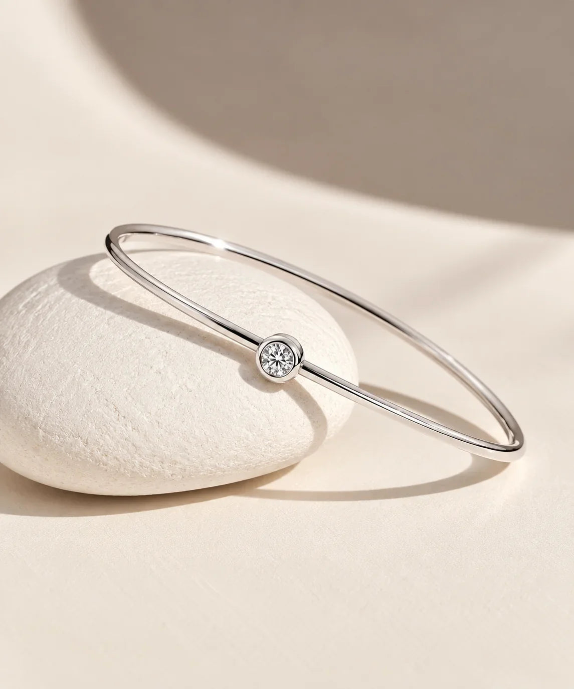 Moissanite bracelet white gold