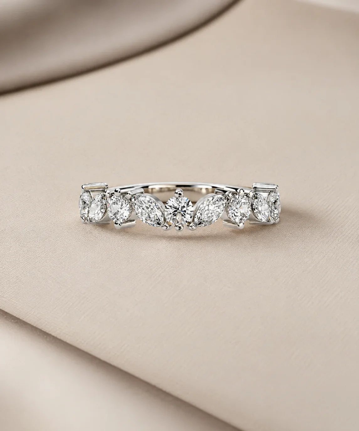 Moissanite classic wedding rings