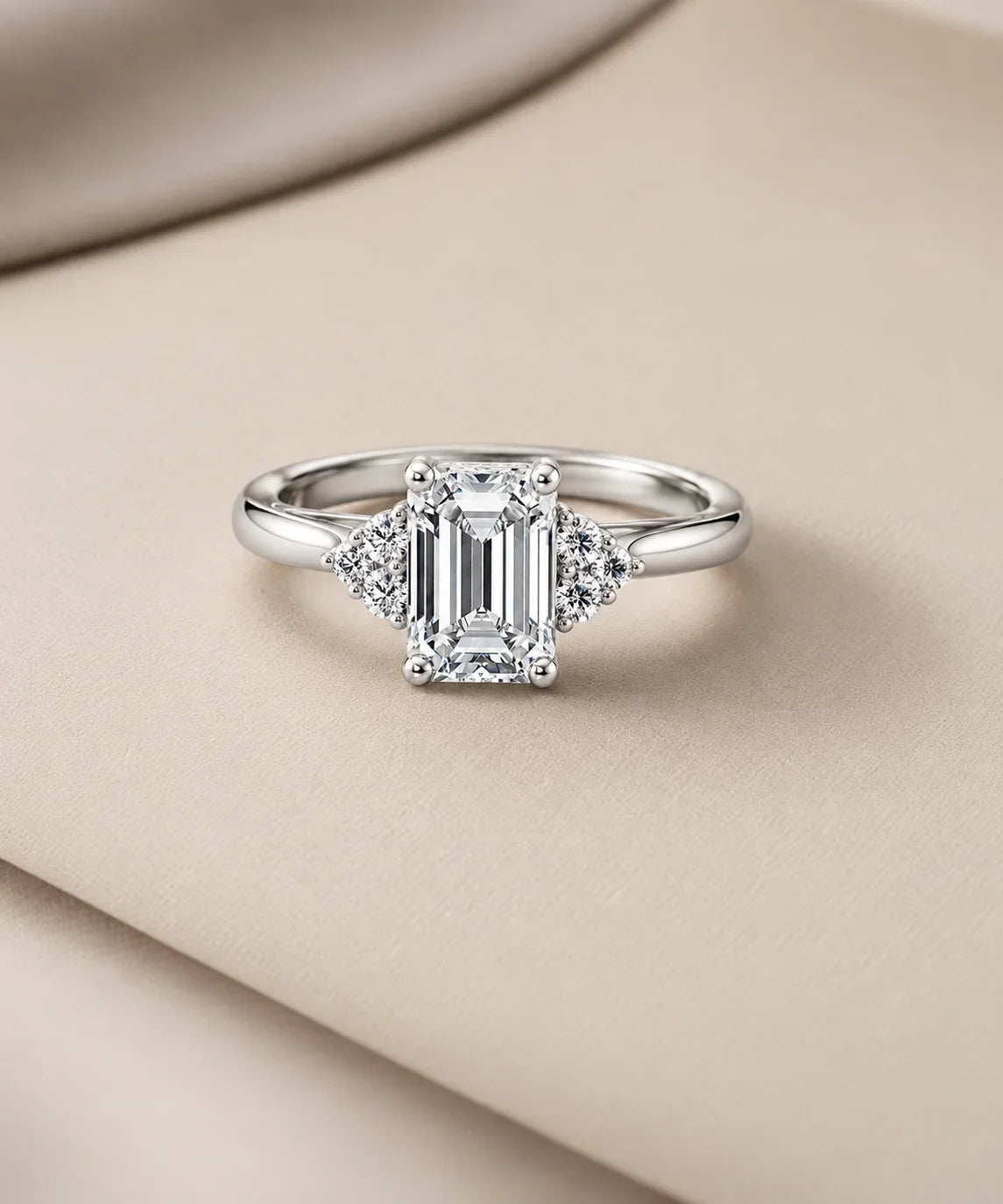 Moissanite cluster rings