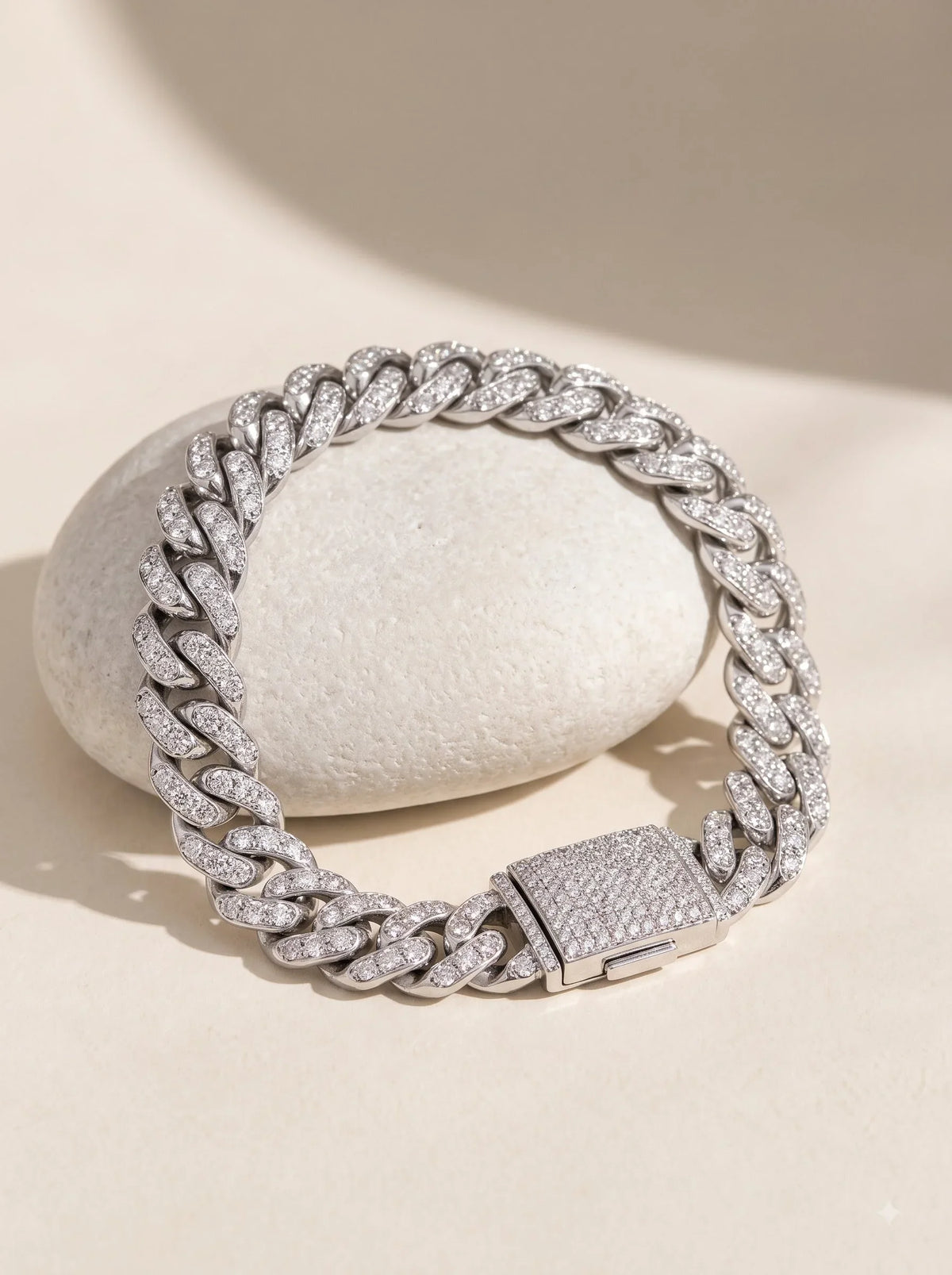 Moissanite cuban bracelet