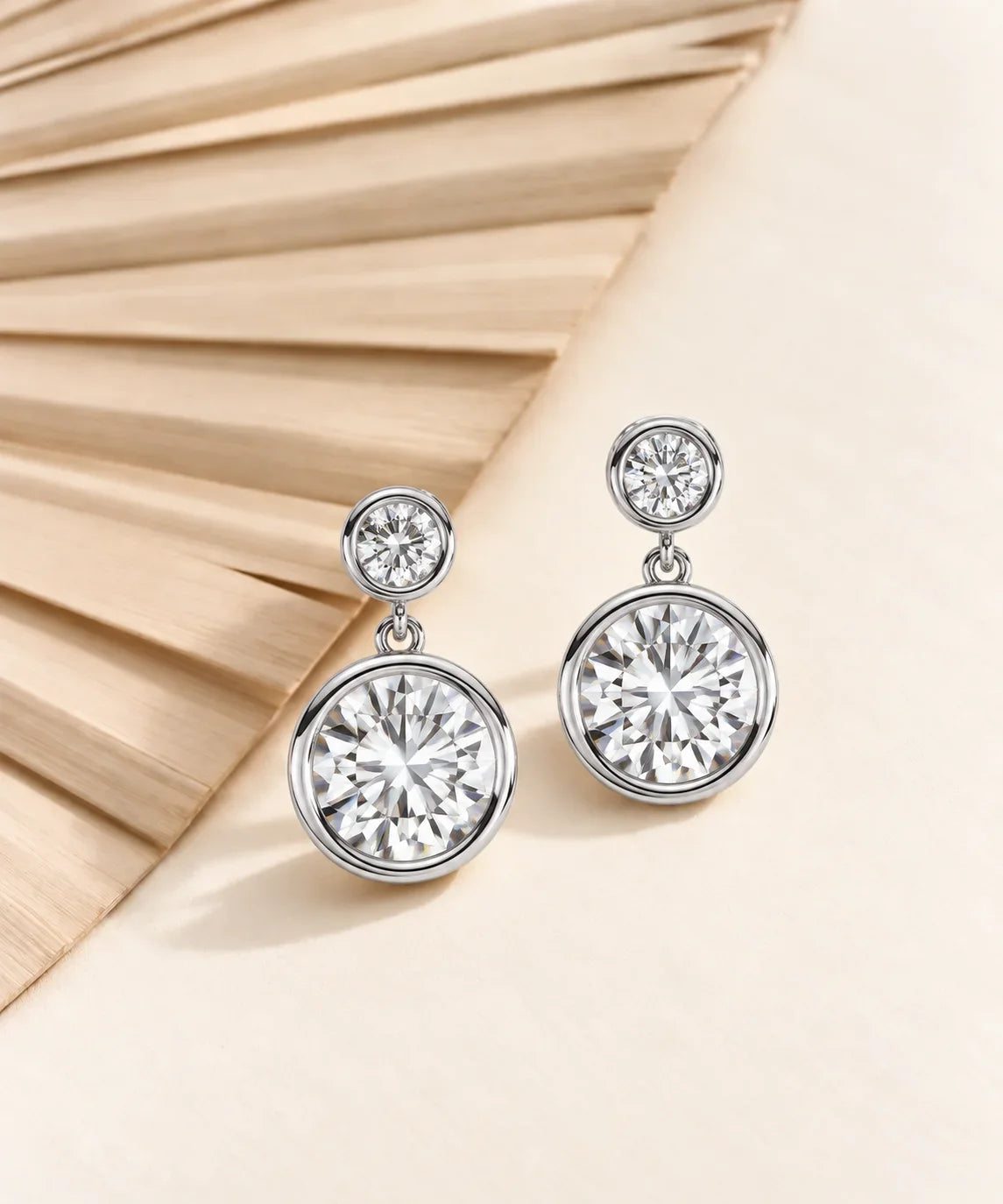 Moissanite drop earrings