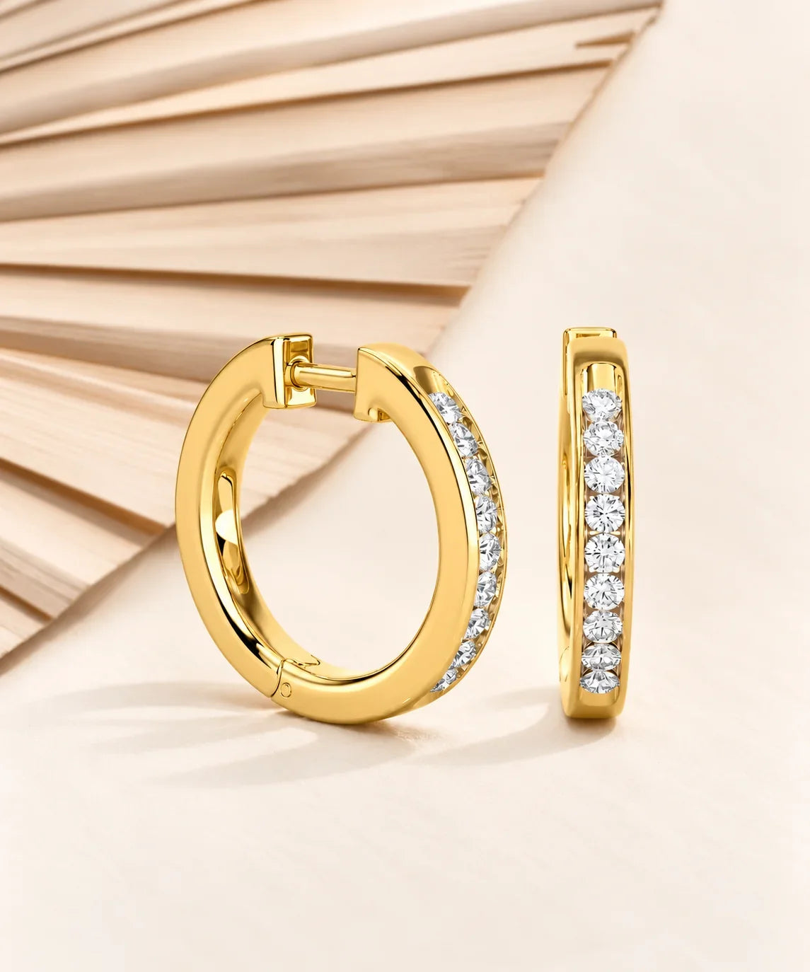 Moissanite hoop earrings