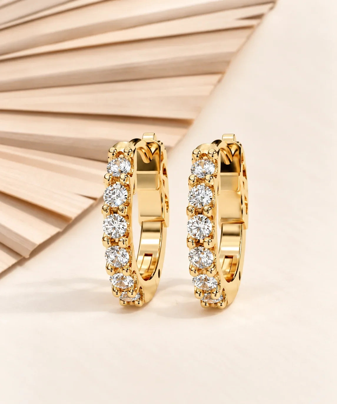 Moissanite huggie earrings
