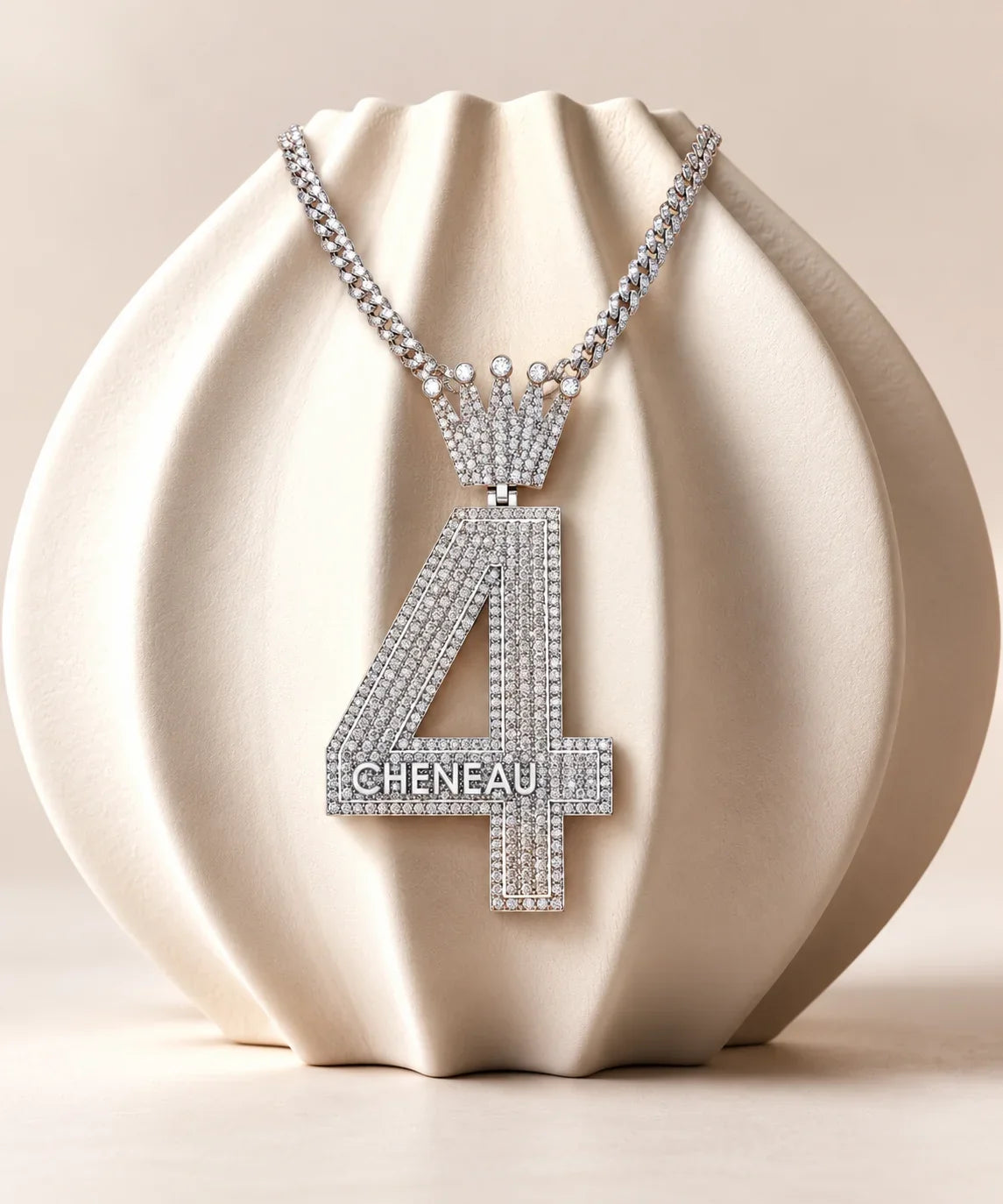 Moissanite letter pendant