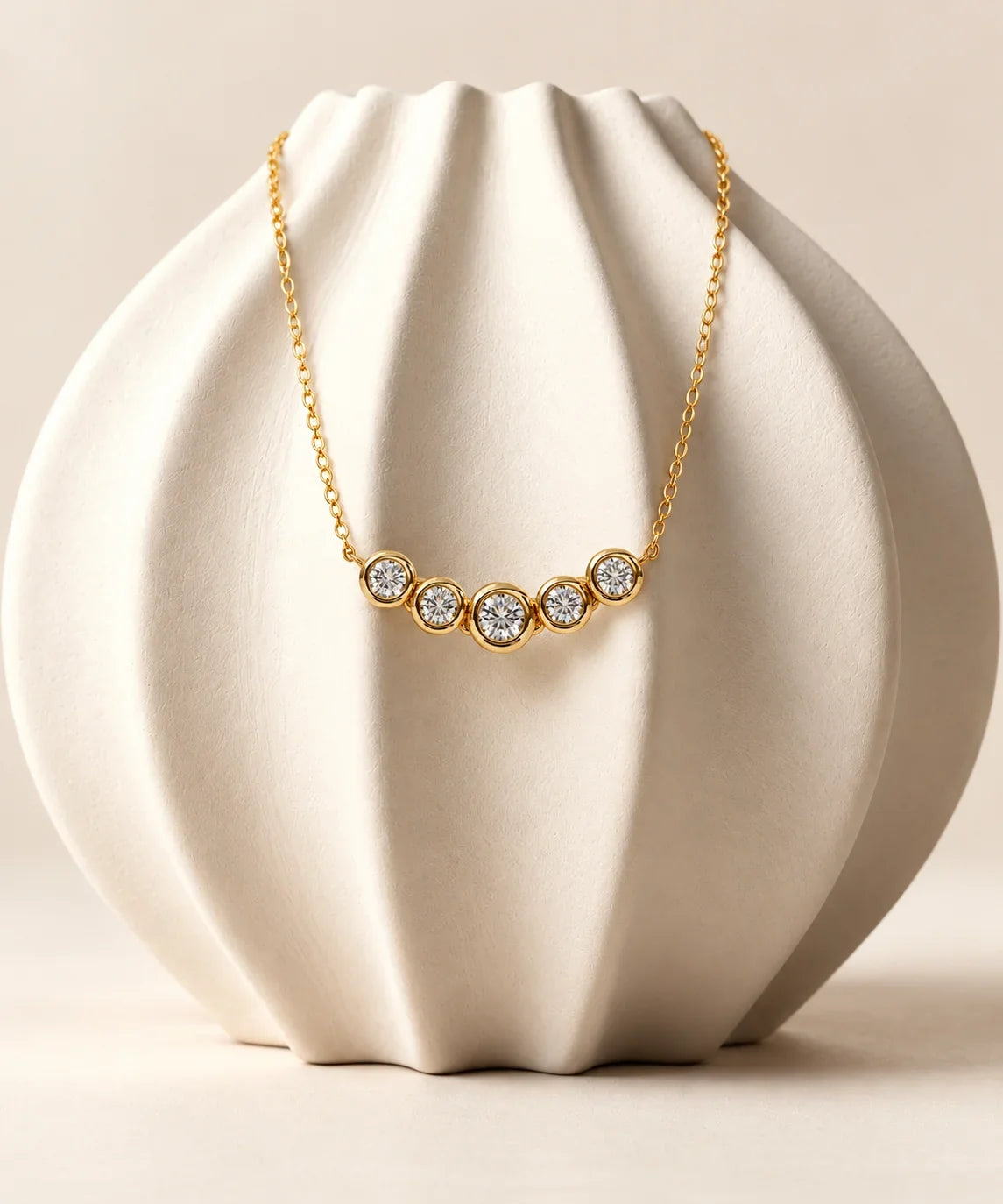 Moissanite pendants yellow gold