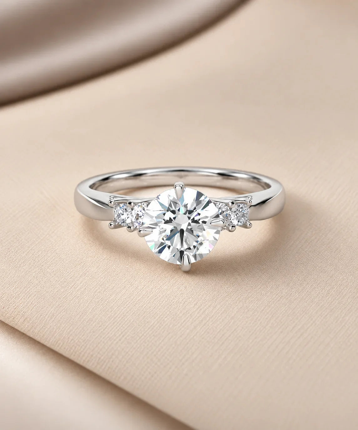Moissanite promise rings