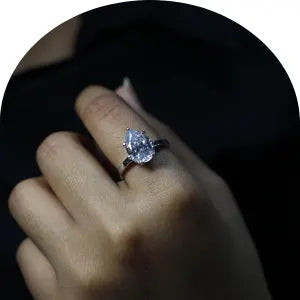 Moissanite right hand rings