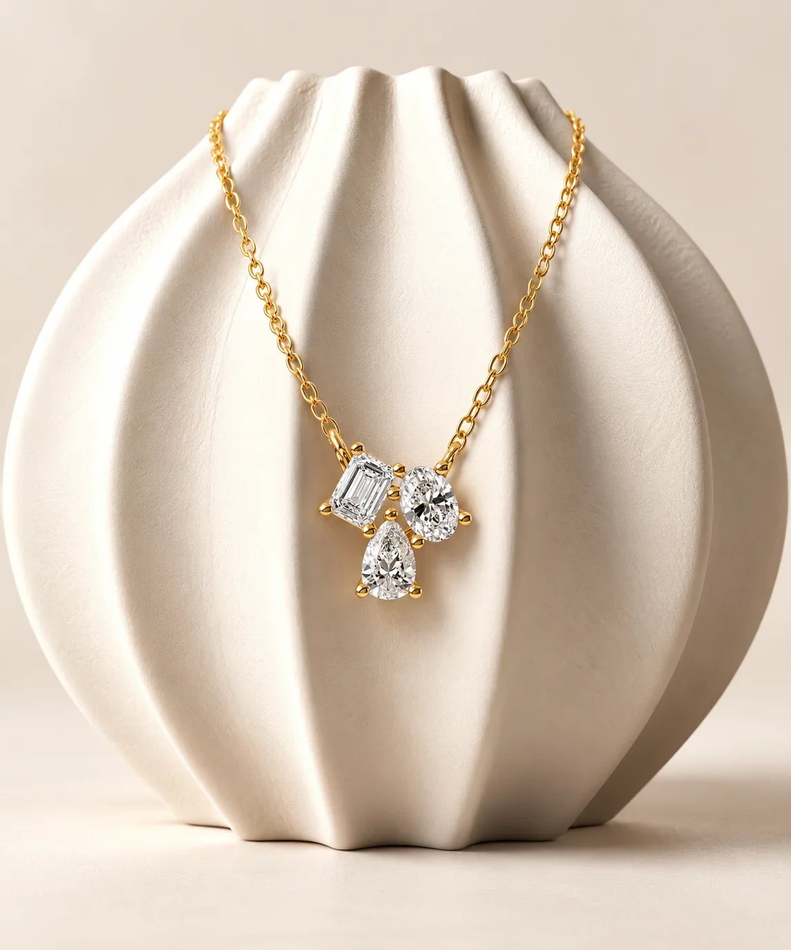 Moissanite unique pendant