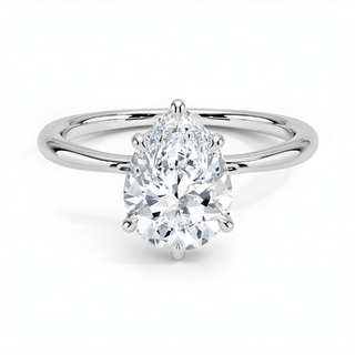 Pear Cut Moissanite Rings
