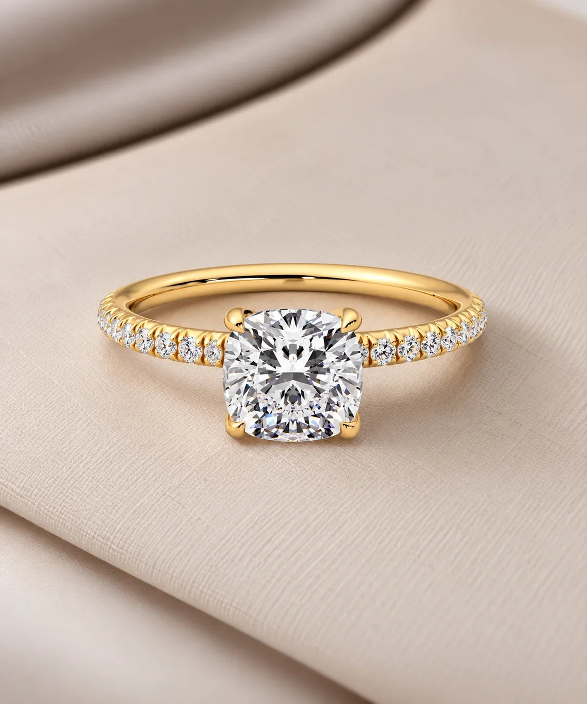 Ready to ship moissanite engagement rings