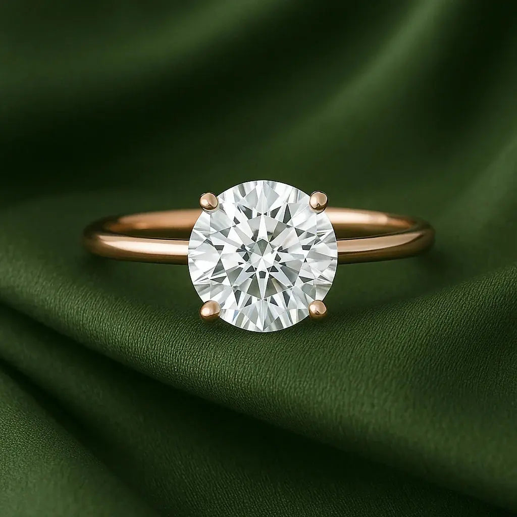Rose gold moissanite engagement rings loose moissanite