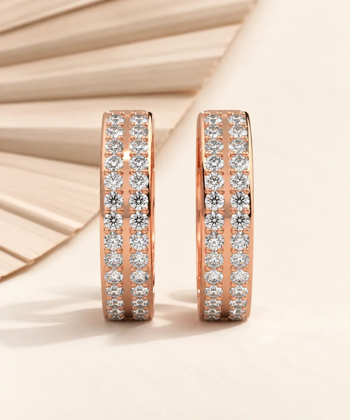 Rose gold moissanite earrings
